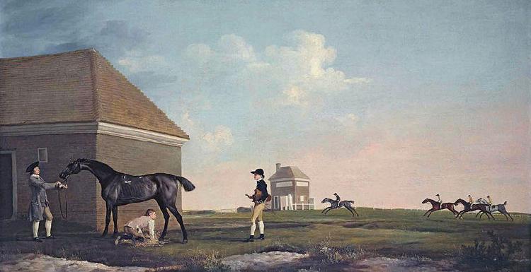 George Stubbs Gimcrack on Newmarket Heath, with a Trainer, a Stable-lad, and a Jockey France oil painting art